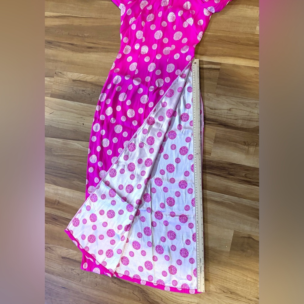 Traditional Vietnamese Áo Dài, Pink and Silver, Vintage, Size XS/S - Picture 10 of 11